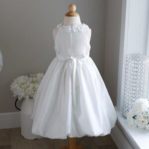 India Boutique White Floral Kids Dress